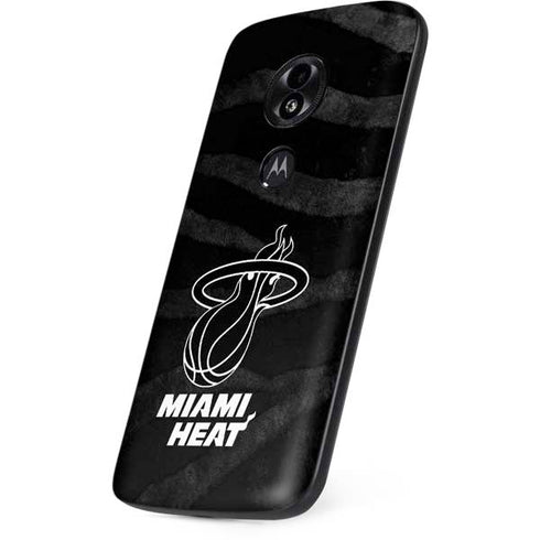 NBA Miami Heat Black Animal Print Moto E5 Play Skin